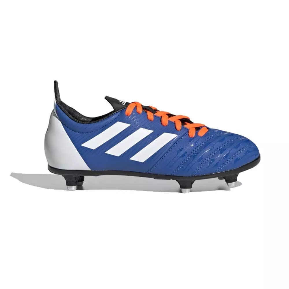 Adidas Junior Malice Soft Ground Rugby Boots Blue Jarrold Norwich