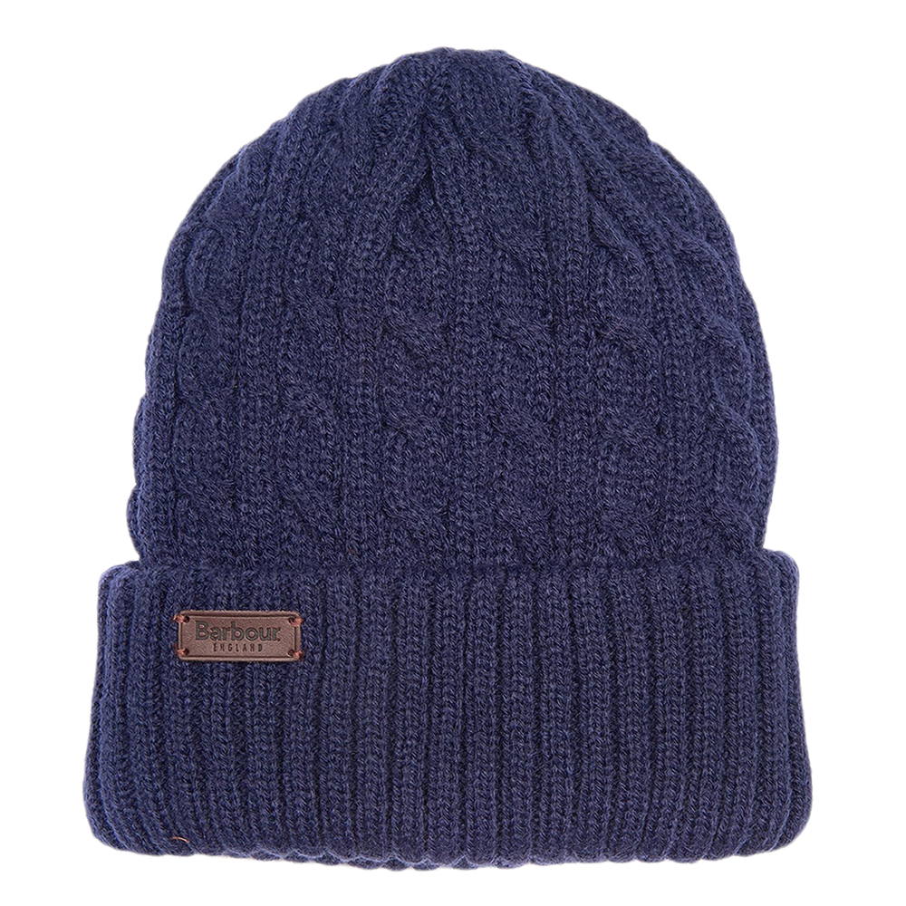 Barbour Balfron Knit Beanie - ONE SIZE, NAVY