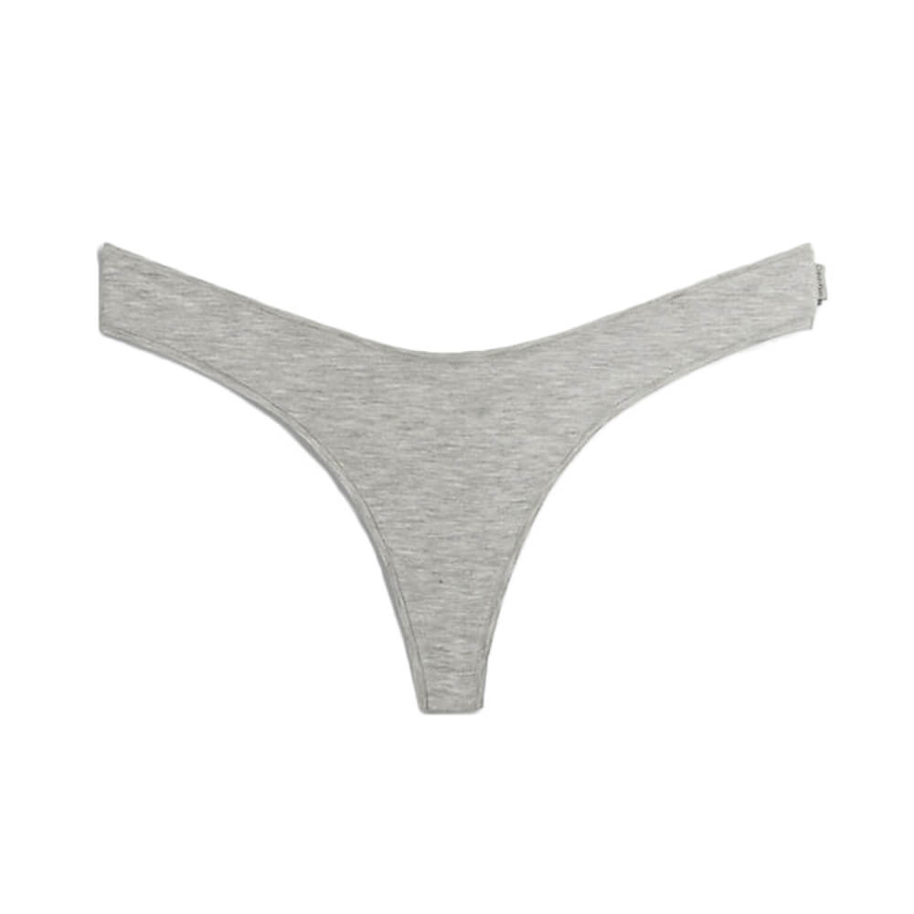 Calvin Klein Grey V-Shaped Thong Brief - L, GREY HEATHER