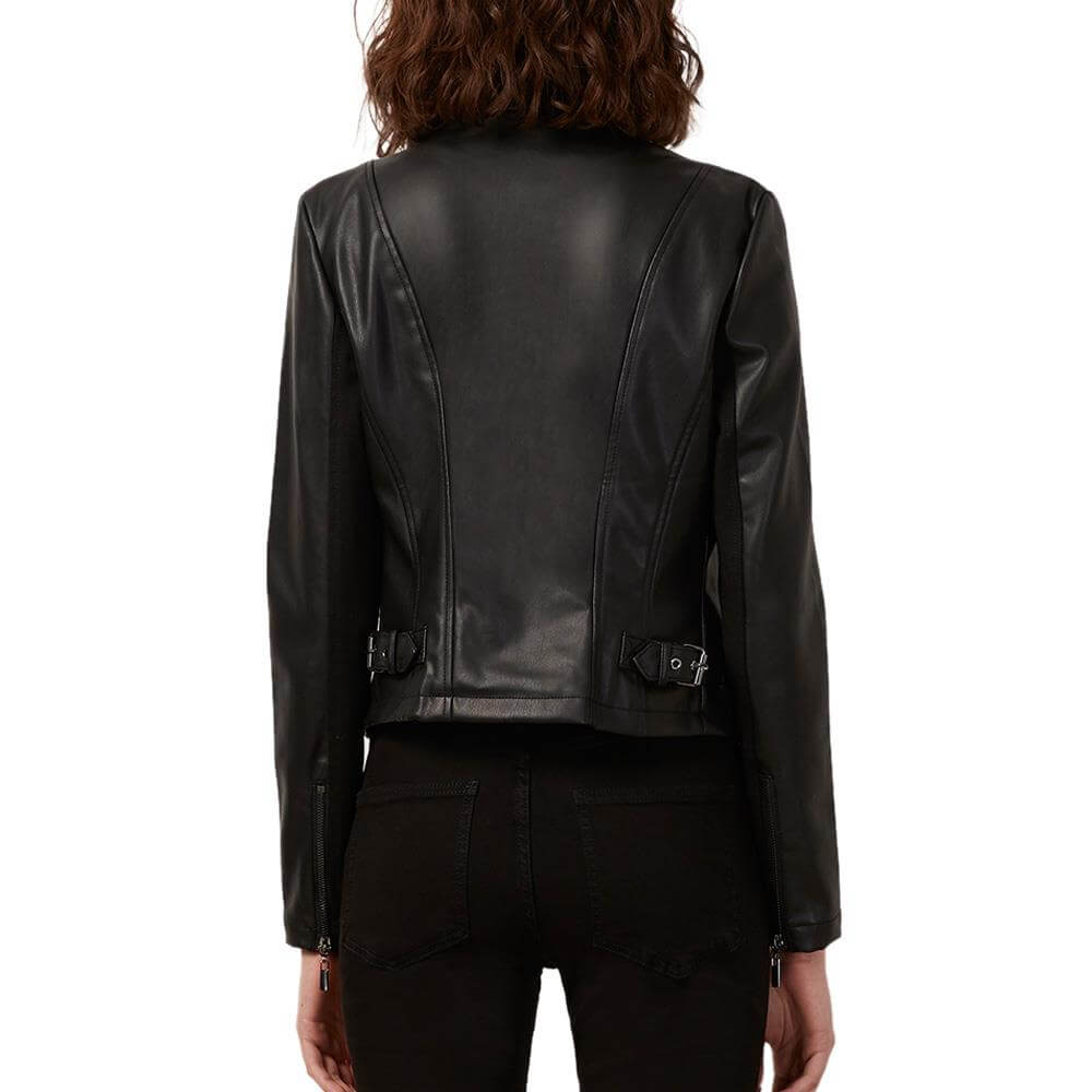 French Connection Stephanie Faux Leather Waterfall Jacket | Jarrold ...