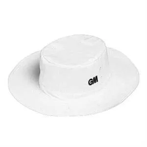 Gunn & Moore GM Cricket Clothing Panama Hat Logo Full Lined Wide Brim ***New 