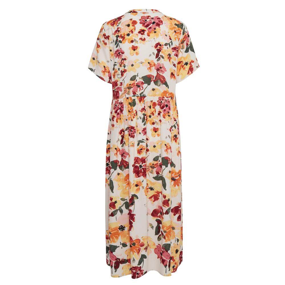 Ichi Floral Print Midi Short Sleeve Dress | Jarrold, Norwich