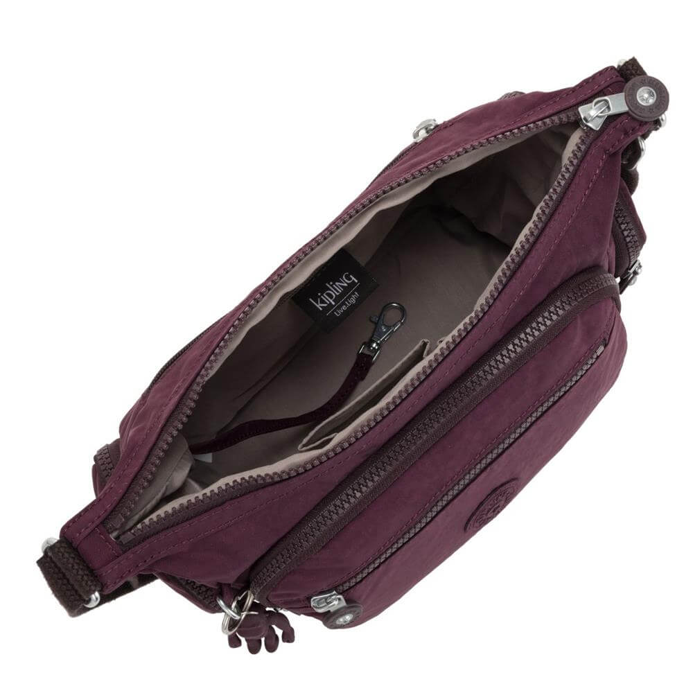 Kipling Gabbie S Dark Plum Crossbody Bag | Jarrold, Norwich