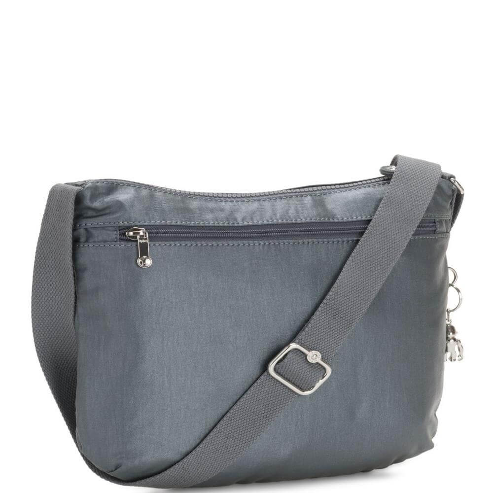 Kipling Arto Steel Grey Metallic Across Body Shoulder Bag | Jarrold ...