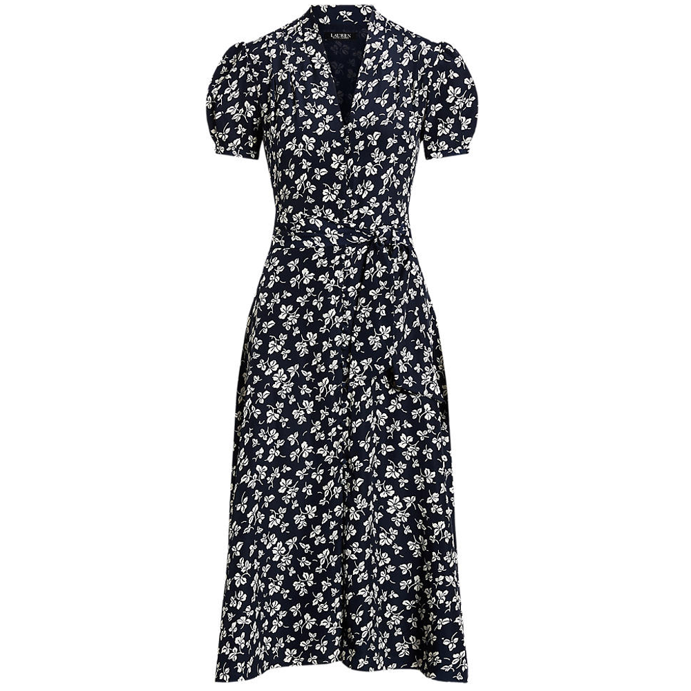 Lauren Ralph Lauren Floral Belted Crepe Dress | Jarrold, Norwich
