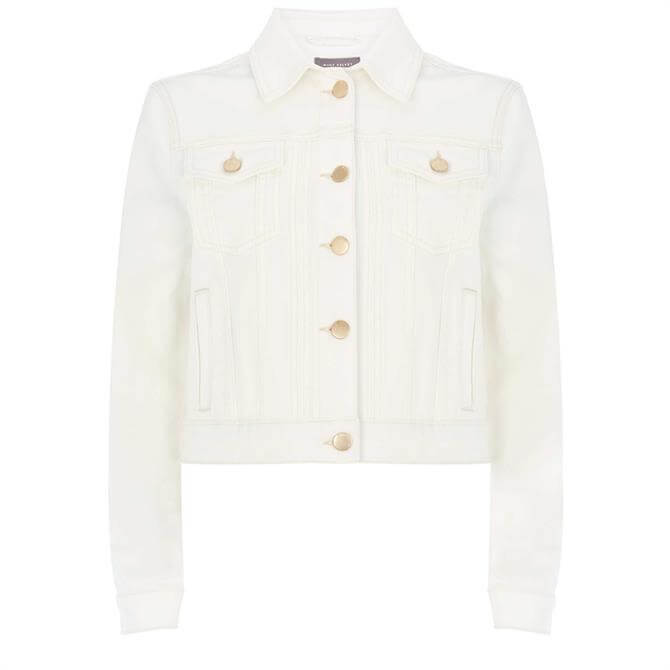 Mint Velvet Off-White Cropped Denim Jacket | Jarrold, Norwich