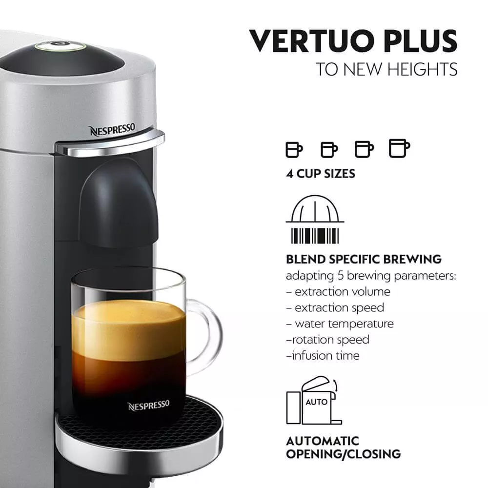 Arabische Sarabo tanker aanklager Magimix Nespresso Vertuo Plus Coffee Machine: Silver | Jarrold, Norwich