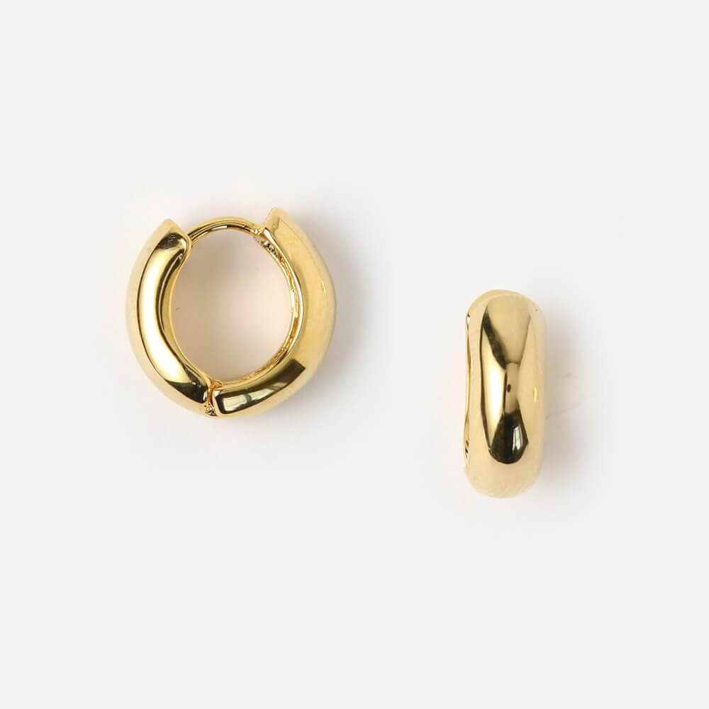 Orelia London Jewellery Chunky Gold Mini Hoop Earrings | Jarrold, Norwich