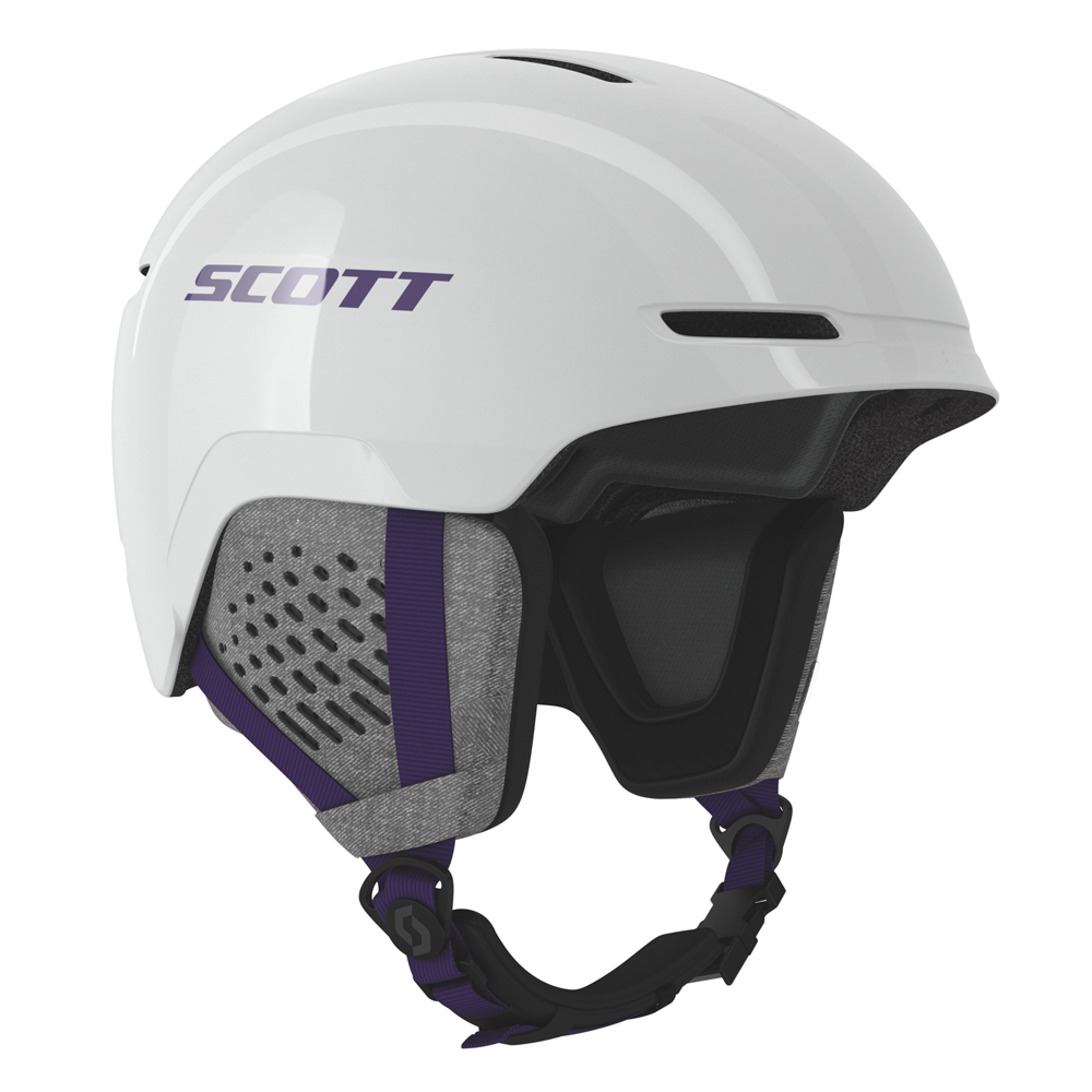 Scott Track Adult's Ski Helmet - S, WHITE PEARL/DEEP VIOLET