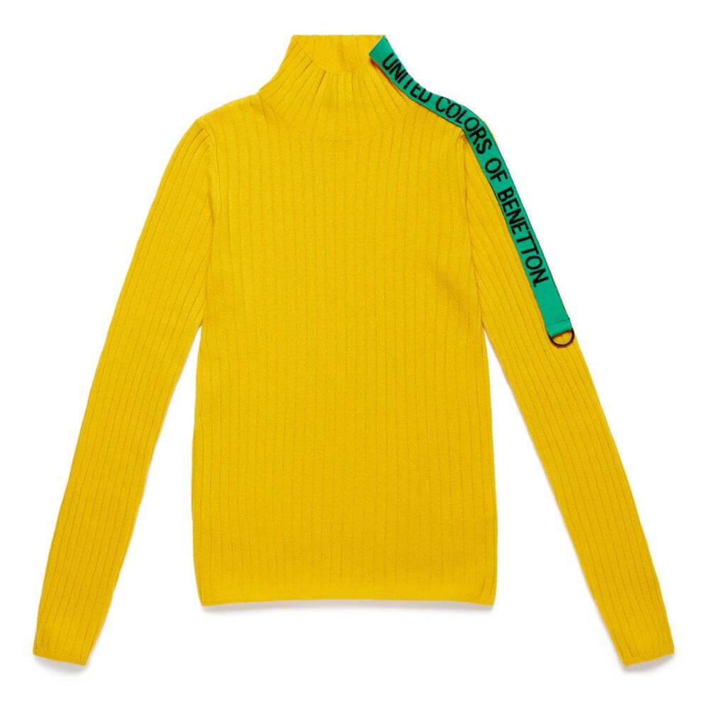 United Colors of Benetton Logo Sleeve Turtleneck Sweater | Jarrold, Norwich