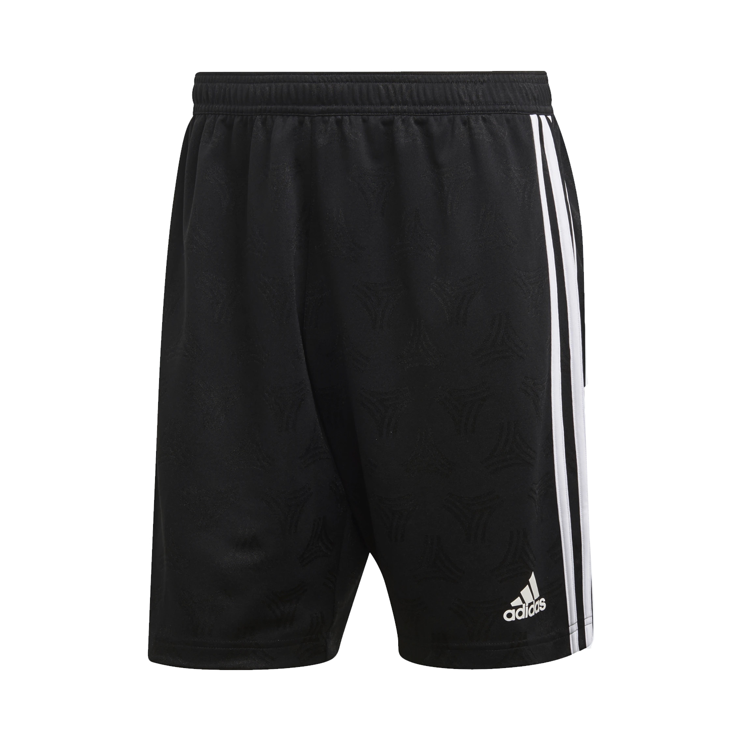 TAN Jacquard Football Shorts- Black 