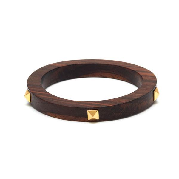 Branch Gold Studded Bangle - ROSEWOOD