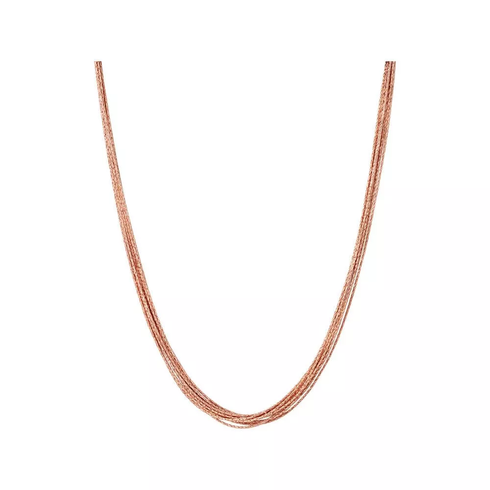 Links Of London Essentials Silk 18kt Rose Gold Vermeil 10 Row Necklace 45cm Jarrold Norwich