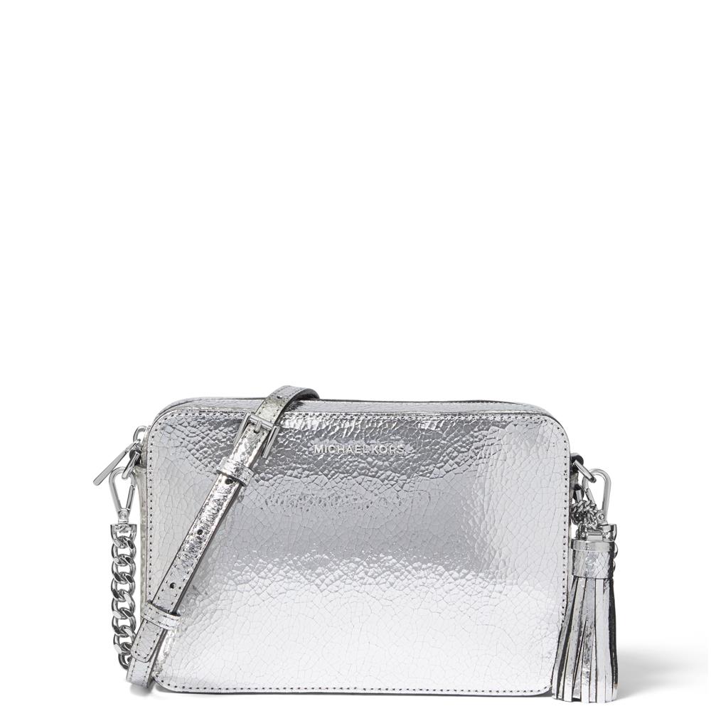 Michael Kors Handbags Silver Metallic | semashow.com