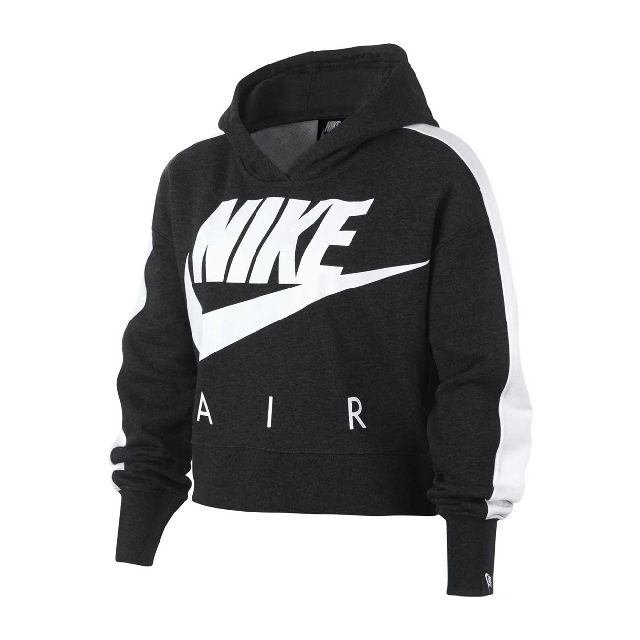 black nike cropped hoodie