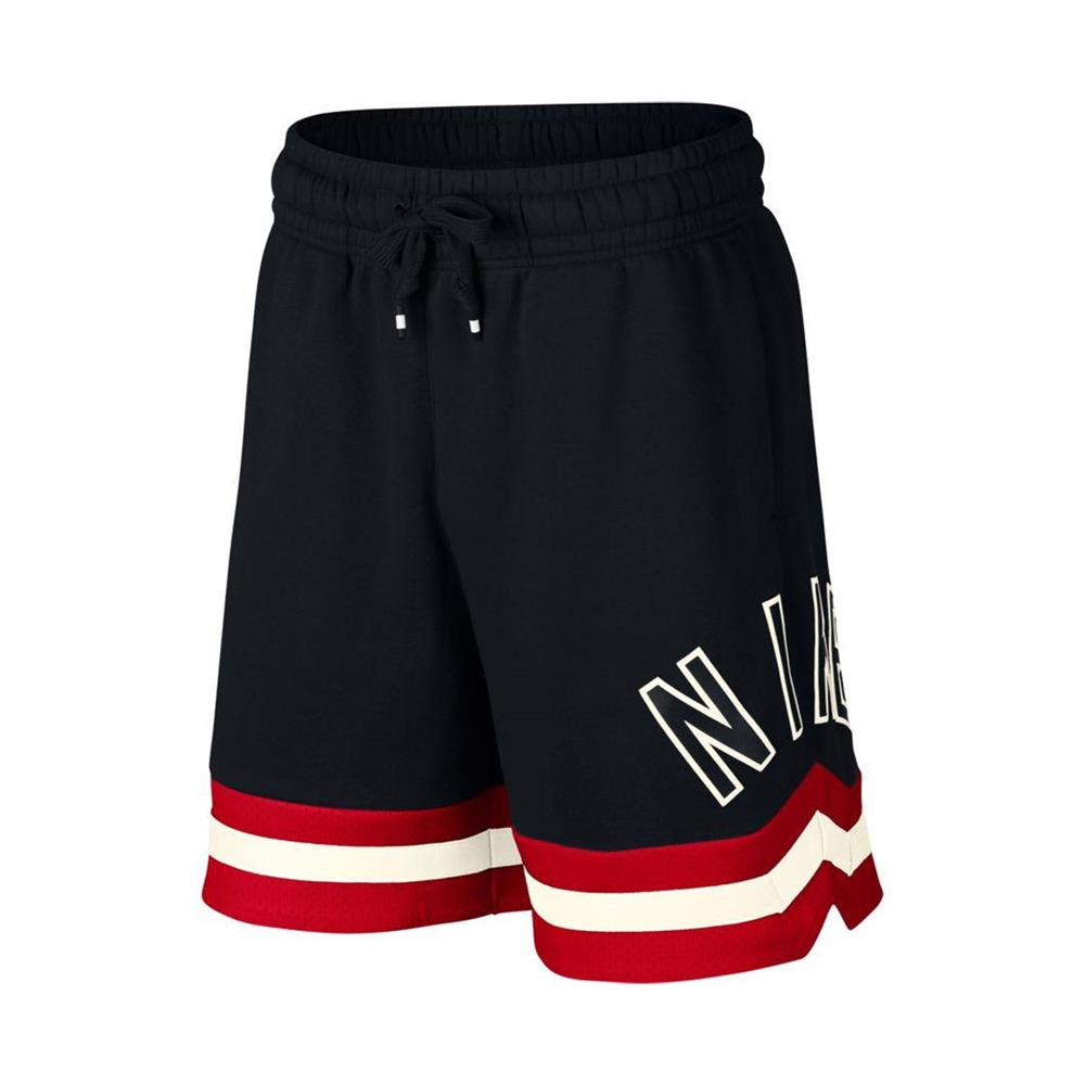 Nike Men's Air Fleece Casual Short - Black/Red | Jarrold, Norwich