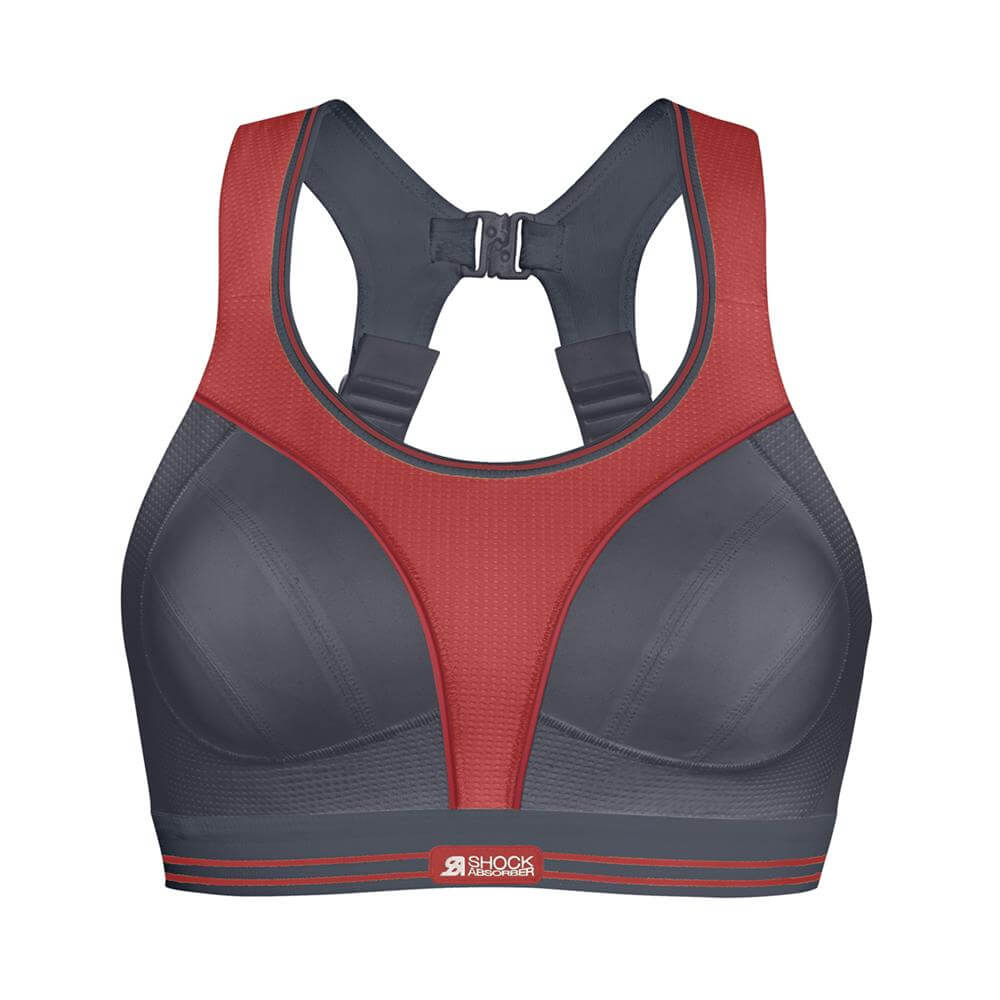 Shock Absorber Women's Ultimate Run Bra- Red/Grey | Jarrold, Norwich