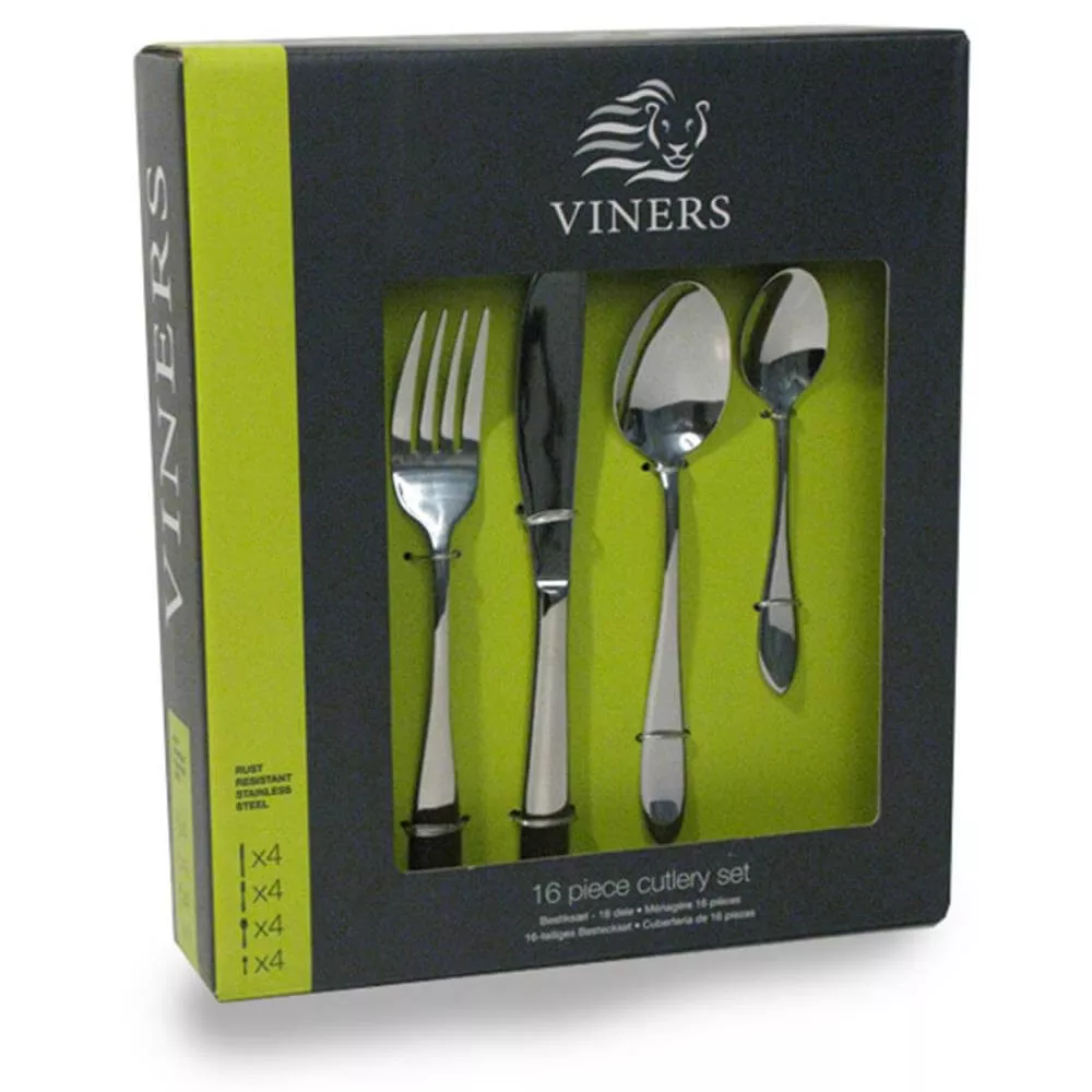 Viners 5981330 Tabac 16 Piece Stainless Steel Cutlery Gift Box Set 