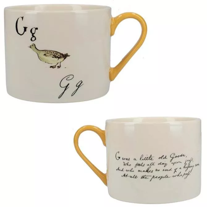 V&a Edward Lear Nonsense ALPHABET LETTRE I poème de collection vintage Mug Céramique